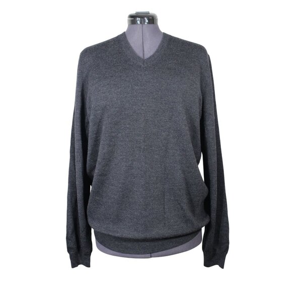 Joseph Abboud‎ men's extra fine merino wool v-neck pullover sweater L - Picture 1 of 9